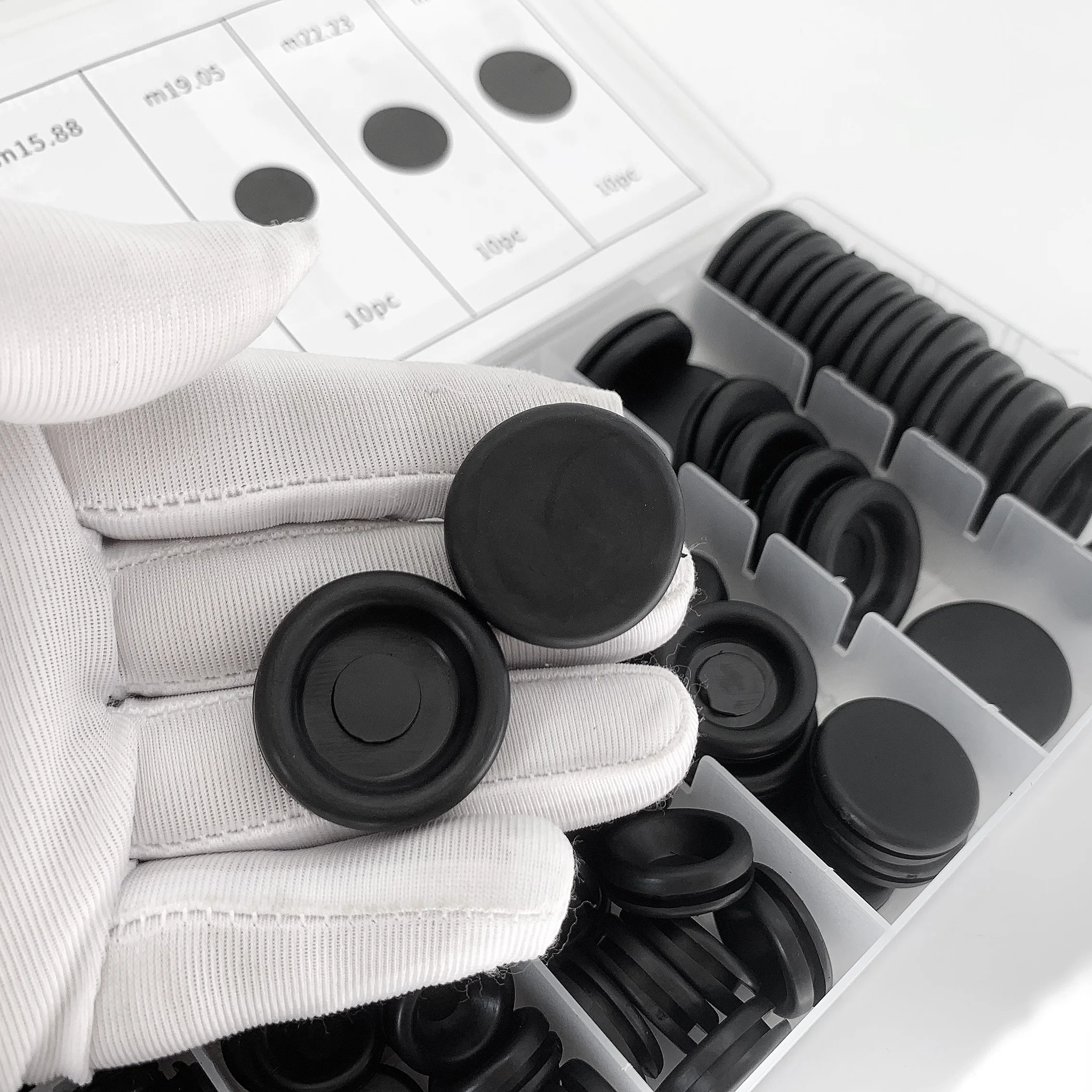 

170 шт., комплект огнестойких резиновых втулок, черные изоляционные заглушки для отверстий, шайбы, размеры M7.14/M9.53/M12.07/M15.88/M19.05/M22.23/M25.4