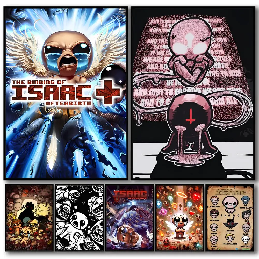 The B-Binding Of Isaac Painting Calligraphy Cotton Canvas Wall Art Poster High Quality Decor Painting for Living Room Home Decor