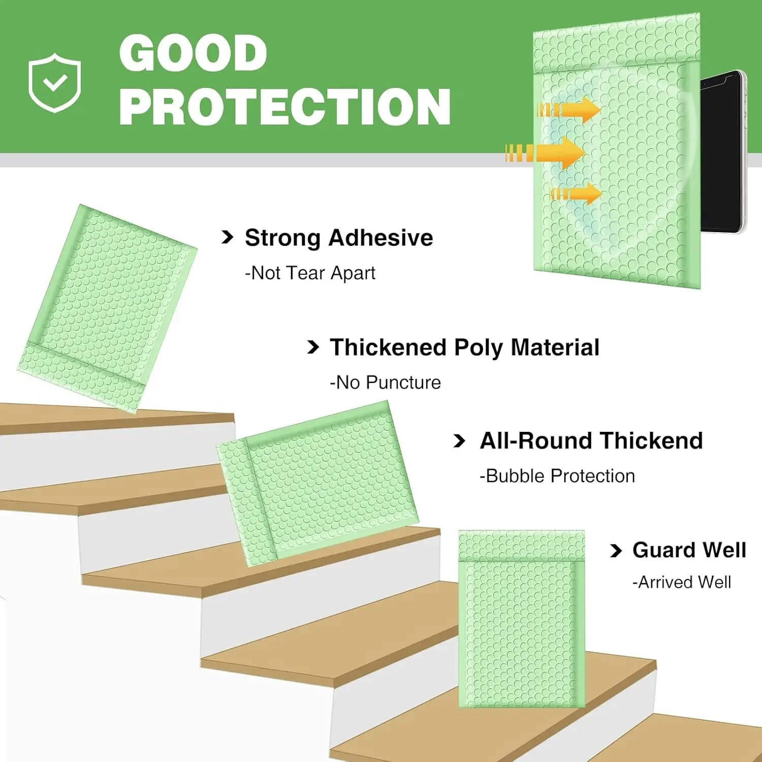 40PCS Multi-color Bubble Mailers Self Sealing Padded Envelopes Shockproof Bubble Envelopes Shipping Bags for Packages Mail