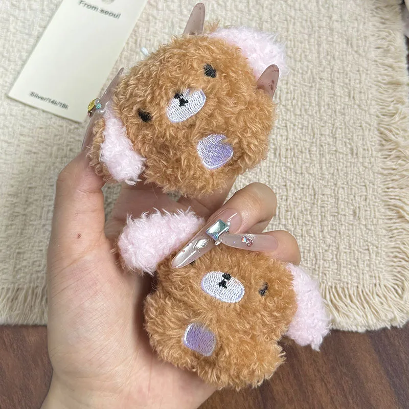 Kawaii Cartoon Sugarbunnies Plush Toy Hairpin Creative Peripheral Sweet Lovely Versatile Bangs Side Clip Headdress Friend's Gift