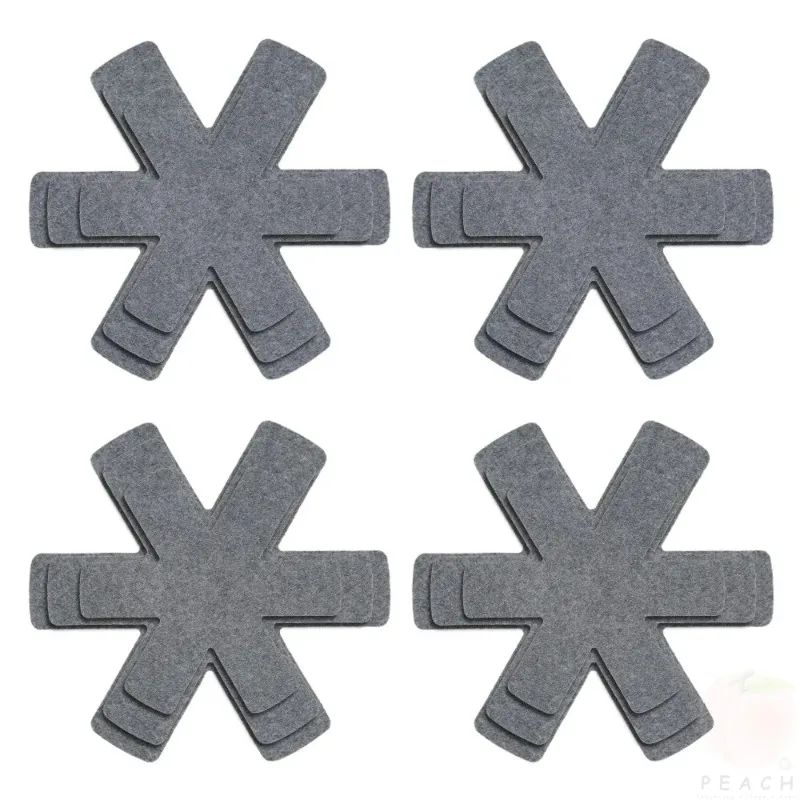 Pot and Pan Protectors 12Pcs Pot Dividers Pad Non-woven 3 Sizes Pans Separator Pads for Protecting Separators Pads Cookware