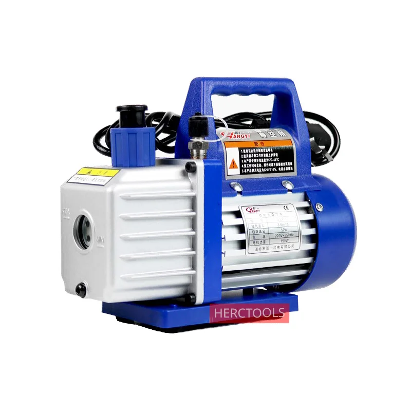 1.2 CFM Vacuum Pump 220V 150W Single Stage Air Conditioning Pump for Resin Degassing Refrigeration Maintenance Vacuum Package