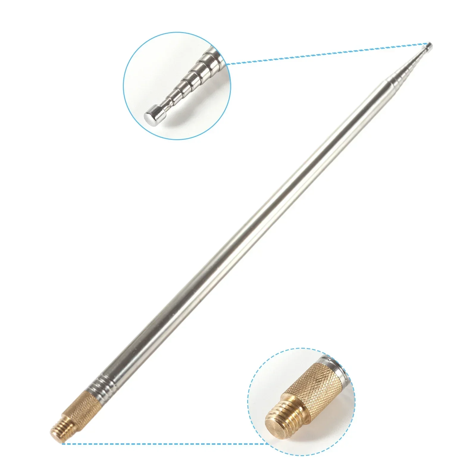 

1PCS 2.5M Whip Antenna 304 Stainless Steel For Pac12 JPC7 Portable Short Wave Antenna Radios Telescopic Antenna Elements