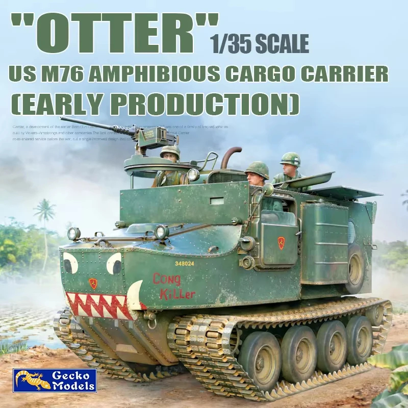 Gecko-Modellbaugruppe, Modellbausatz im Kunststoffmaßstab 35GM0102 US M76 Amphibious Cargo Carrier „Otter“ (Frühproduktion), Maßstab 1:35