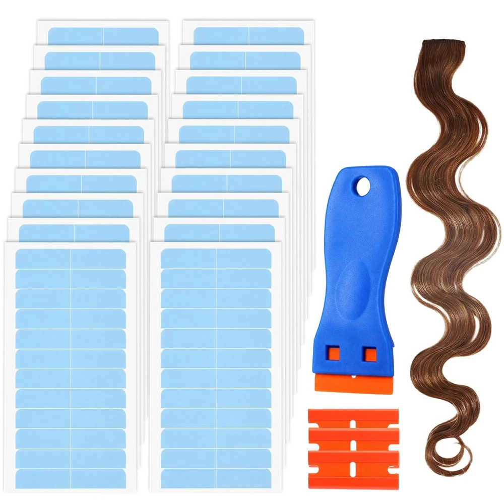 Wig Tape&Remover Scraper Tool Set with Plastic Remover Scraper,for Wigs in Reinstall Cleanup DIY Styling