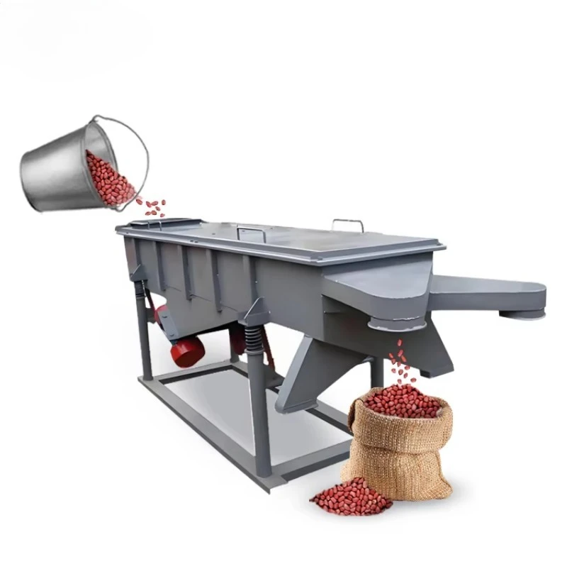 2026Hot Linear Vibrating Screen Classifier for Peanut Separation Food Processing Application with Core Motor Component