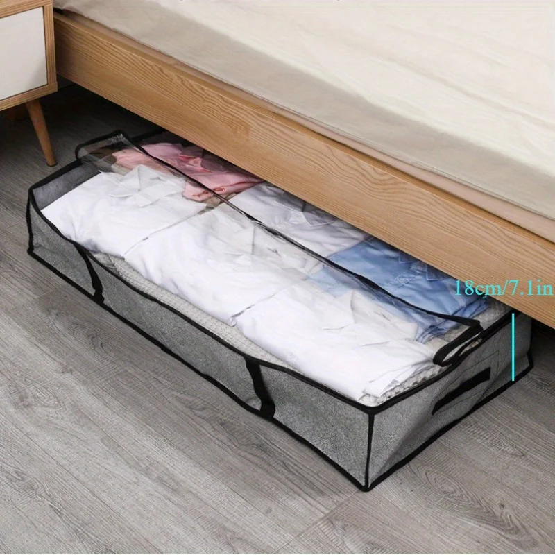1 Stück Aufbewahrungstasche aus Vliesstoff unter dem Bett, faltbare Aufbewahrungstasche, Aufbewahrungstasche für den Kleiderschrank