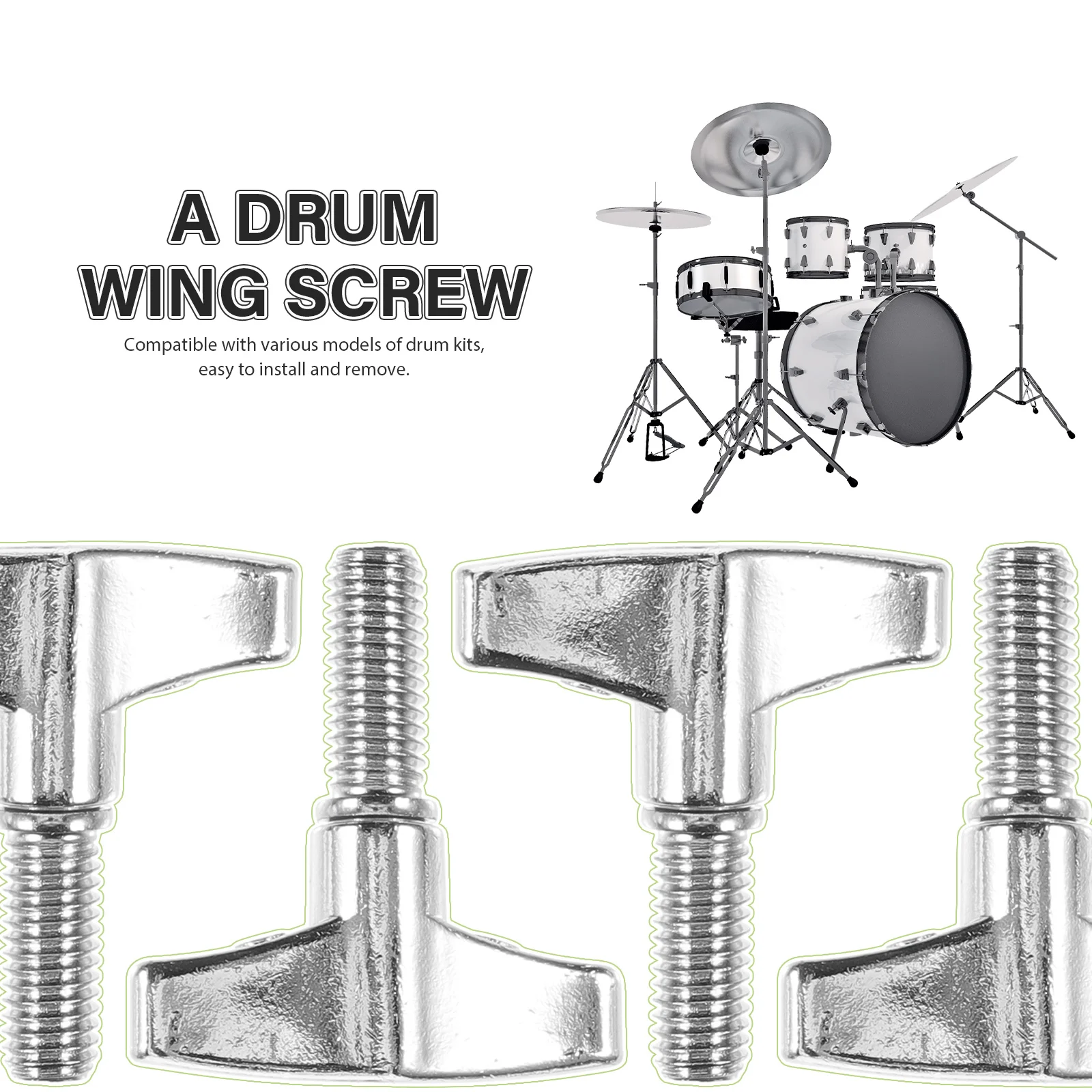 Wing Screw Knob Metal Screw Tool Drum Set Top Butterfly Knob Cymbals Screw Fixation