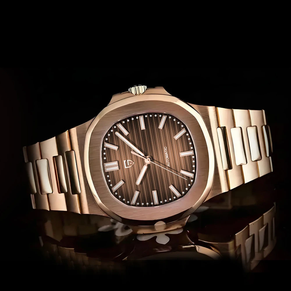 

Новинка 2024, роскошные мужские часы PAGANI DESIGN из розового золота, автоматические часы, мужские механические наручные часы AR, сапфировые, светящиеся, водонепроницаемые