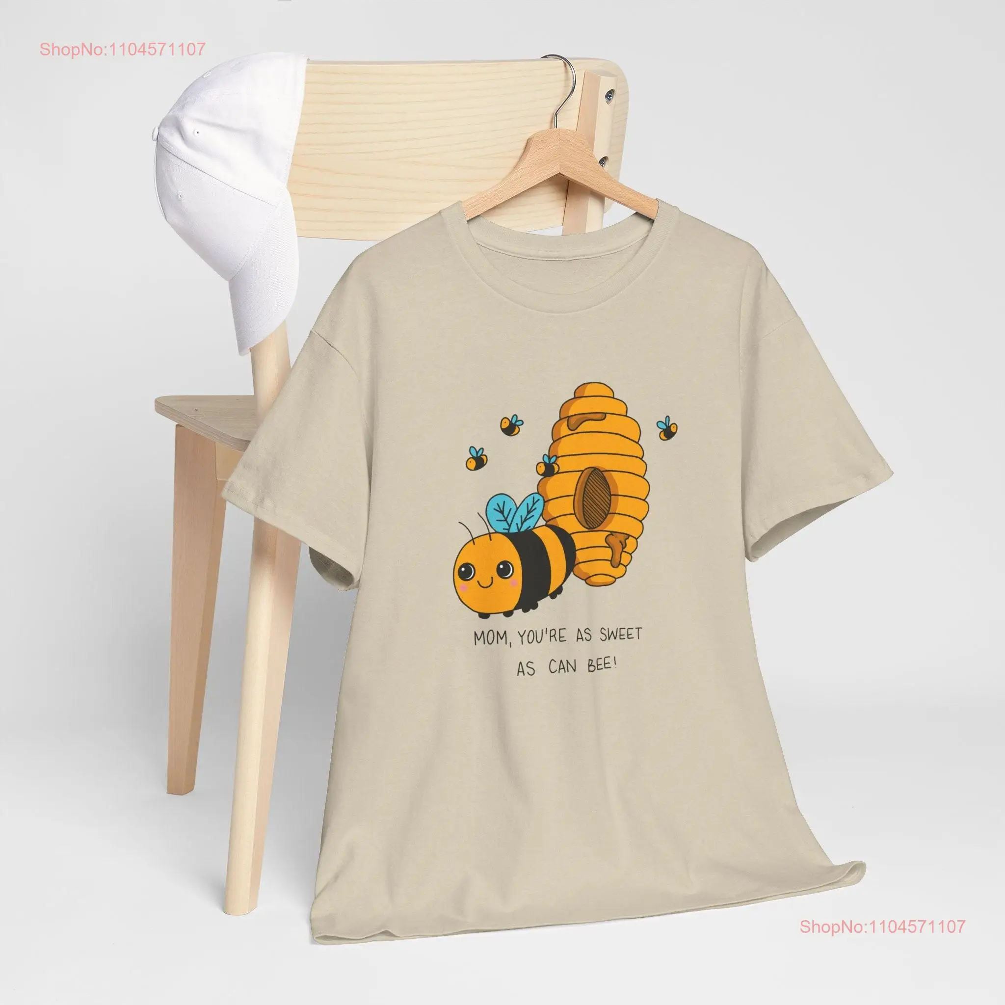 

Mom You're as Sweet Can Bee Тяжелая хлопковая футболка с длинными или короткими рукавами