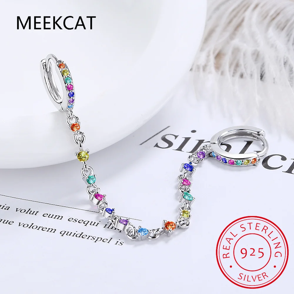 Natural Garnet Amethyst Citrine Peridot Blue Topaz 925 Sterling Silver Double Circles Hoop Earring Colorful Gemstone Jewelry view 5