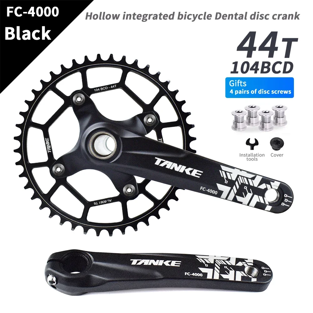 TANKE 104BCD MTB Chainring Round Narrow Wide Ultralight Mountain Bike 32T 34T 36T 38T 40T 42T 44T Crankset Tooth Single Disc