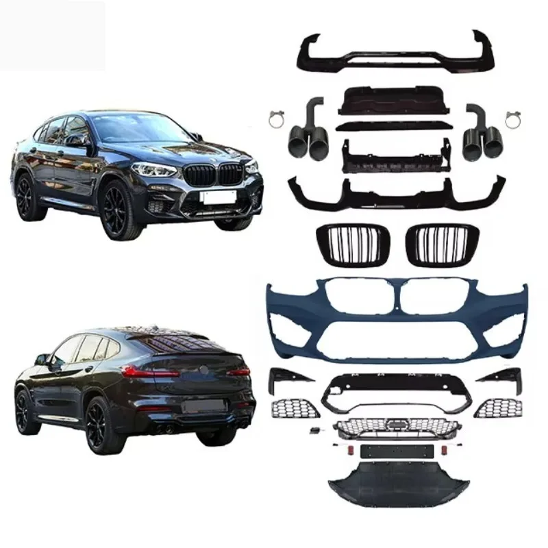 FW Manufacturing Komplettes Karosserie-Kit für X4 G02 18-21 Vordere & Hintere Stoßstange Kühlergrill-Clips Neuzustand Quelle für X4M Zubehör