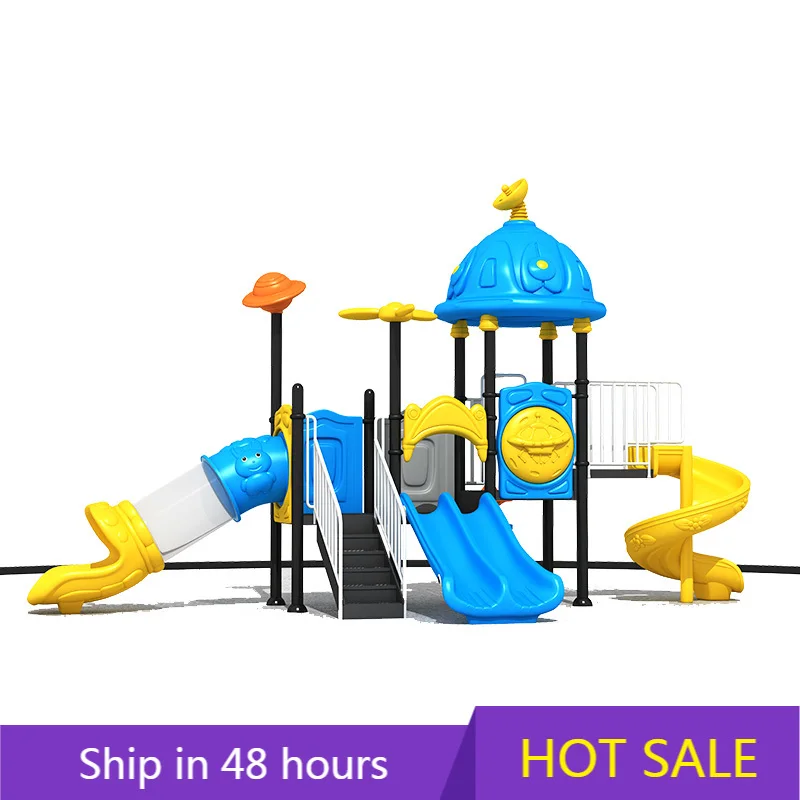 

YTYIN Plastic Slide Kids Play Equipment Area Small Amusement Park Facilities Outdoor Playground Swing and Slide Set Outdoor for