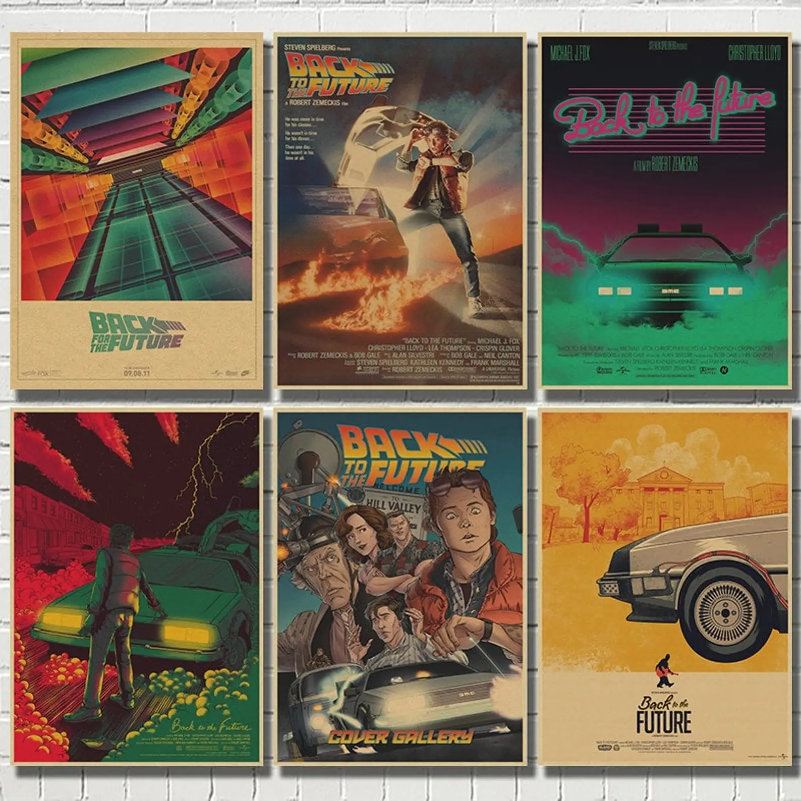 Hot Vintage Back to The Future Roads Retro Movie Canvas Poster Aesthetics Home Wall Art Muarl Decoration Room Decor Film Details