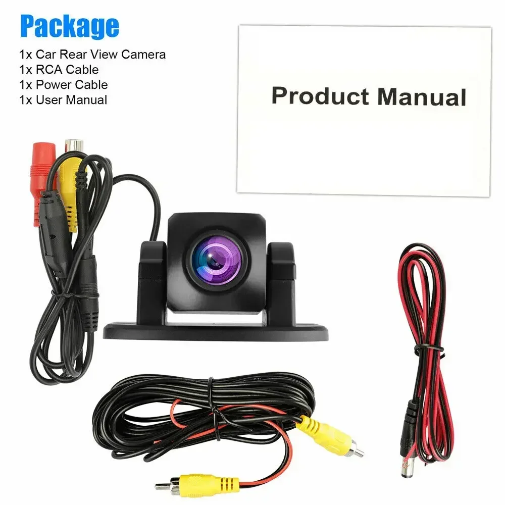 QueenDer Car Backup Camera, Rear View Reverse Camera Universal For Pickup Truck Car SUV Perfect Angle Night Vision Waterproof image 6
