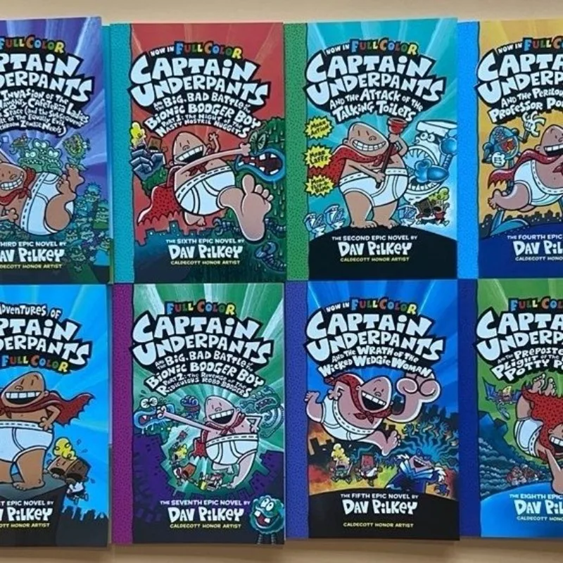 14 Books Full Color Set Captain Underpants Superman Funny English Storybook Children Reading Picture Book Kid Libreria