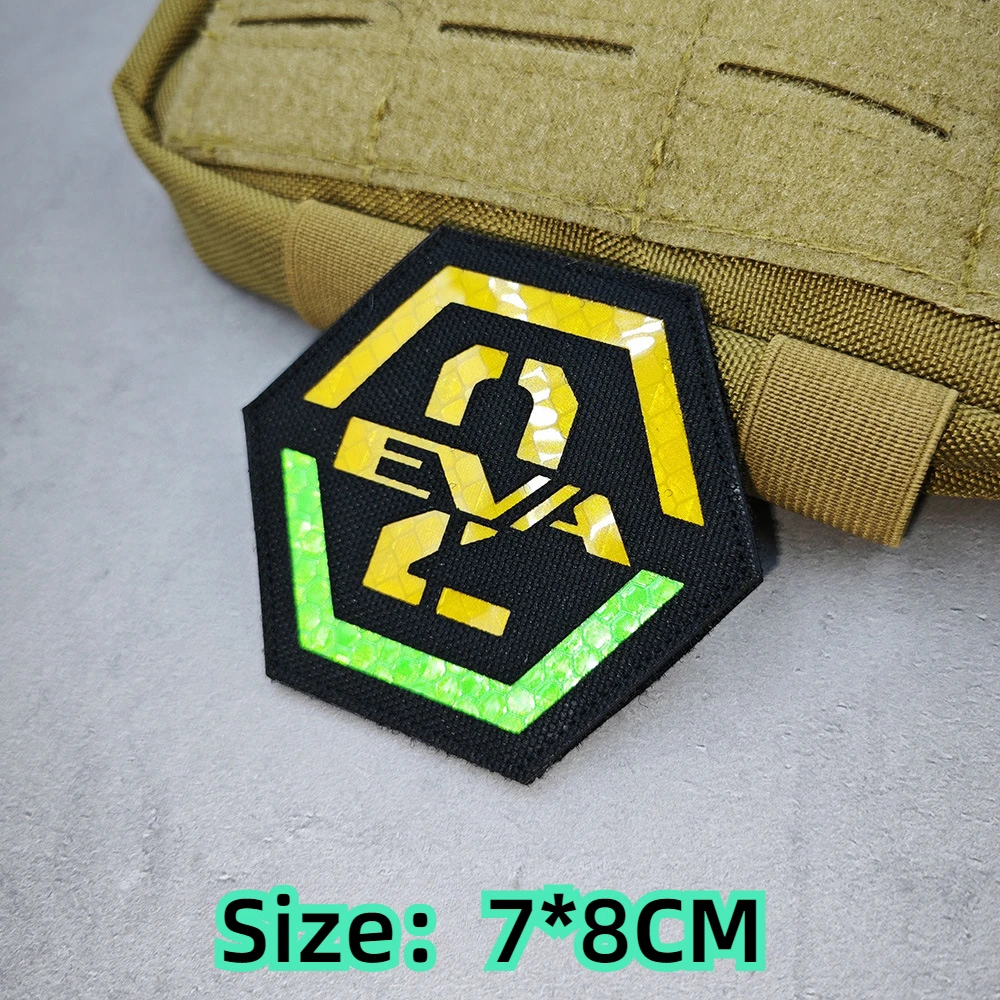 Reflective Carving New Century Gospel NERV Patch Anime EVA Tactical Morale Badges Backpack Accessories DIY Patches for Clothing