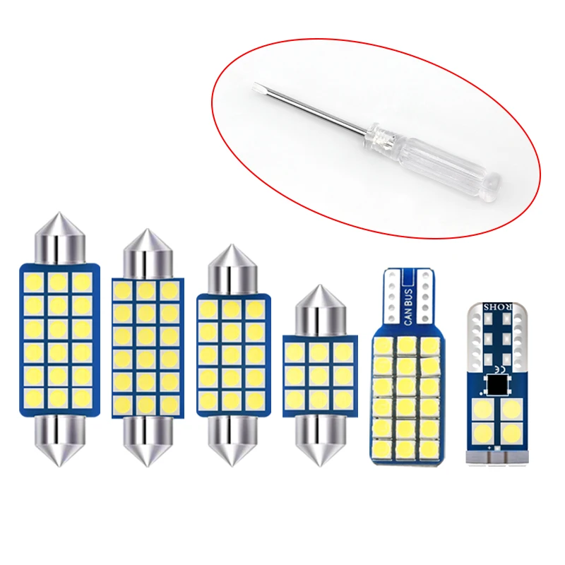 For Volkswagen VW Tiguan 2 MK2 Allspace 2016 2017 2018 2019 2020 2021 8pcs Car Interior LED Reading Light Vanity Mirror Lamps