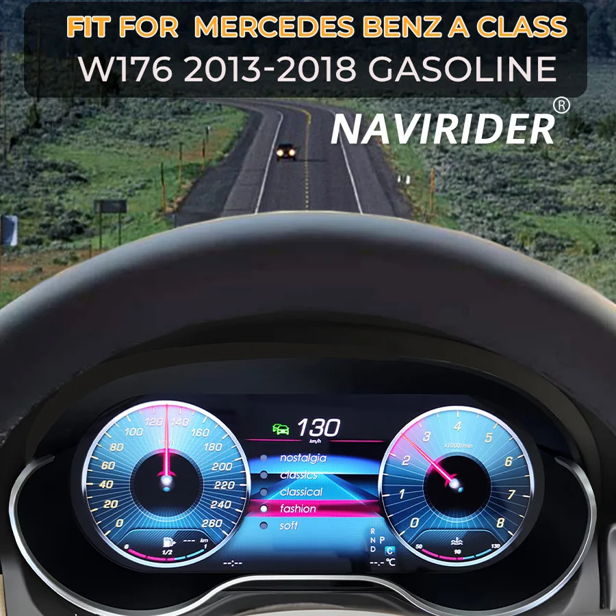 Full LCD Instrument Cluster For Mercedes Benz A-Class GLA CLA W176 X156 2013-2018 Speedometer Dashboard Panel Virtual Cockpit