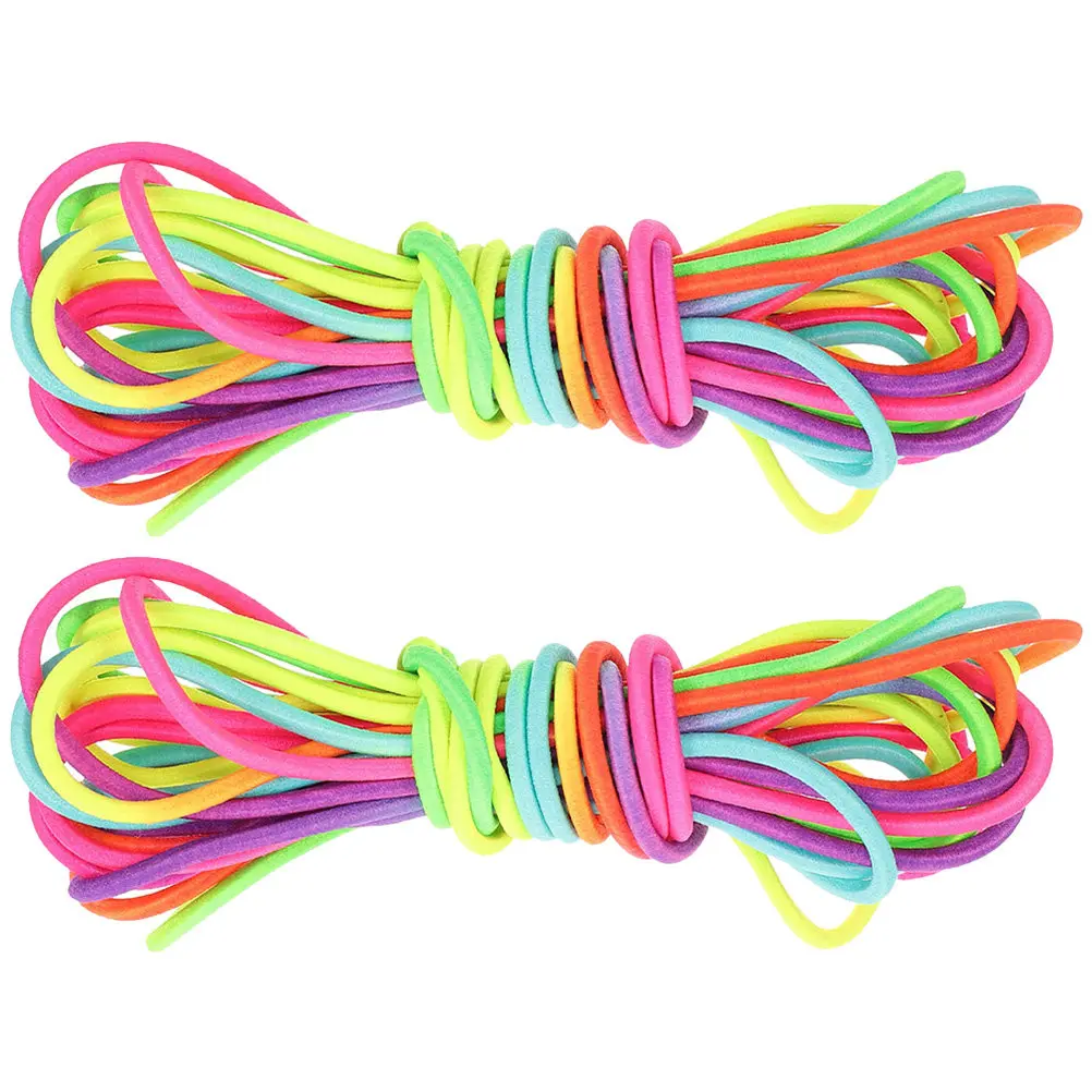 2Pcs Jump Rope Portable Safe Odorless Elastic Jump Rope for Kindergarten Pupils Student Physical Activity Fun
