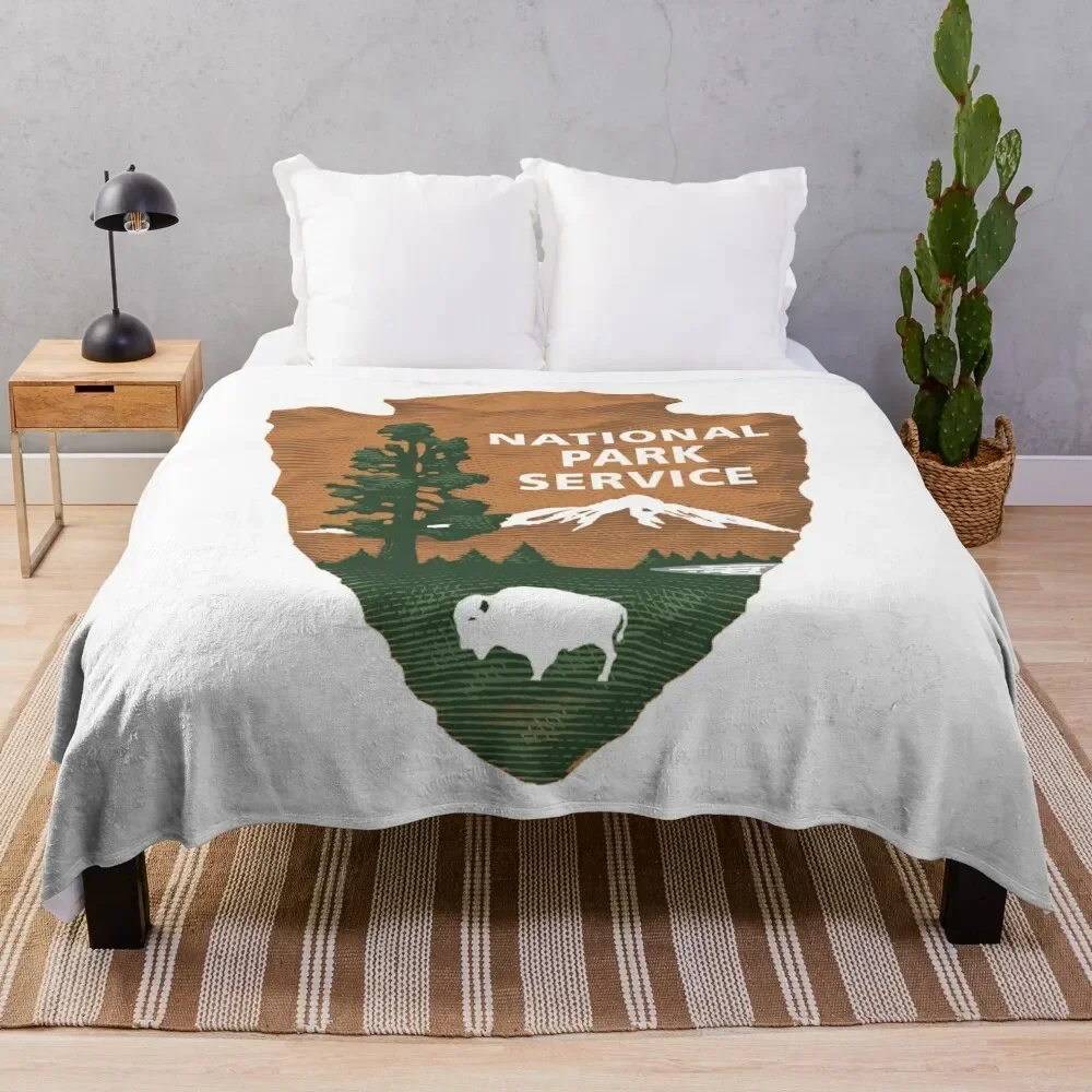 

National Park Service Throw Blanket Baby for sofa Retros Cute Plaid Blankets