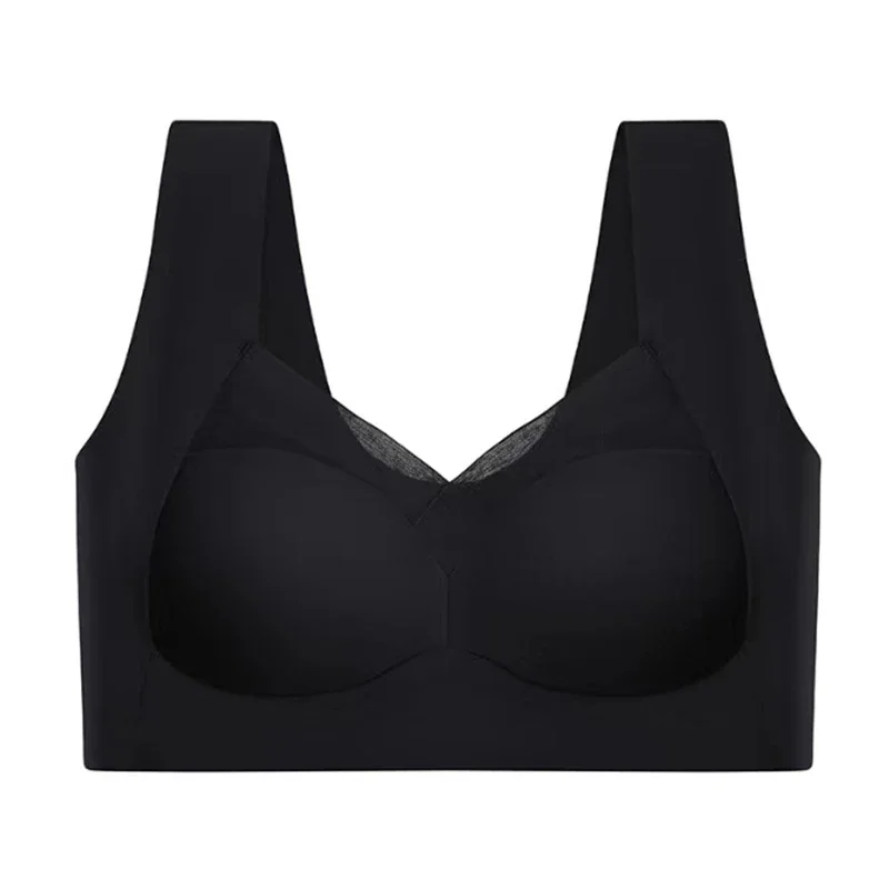 40-75kg sutiãs femininos sem costura push up roupa interior anti flacidez confortável fio livre bralette yoga fitness sono colete