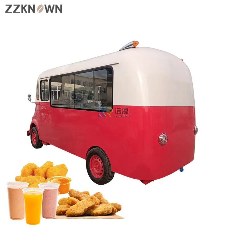 China Street Mobile Food Cart Lanche Elétrico Fast Food Truck Leite Café Beer Bar Van nos EUA