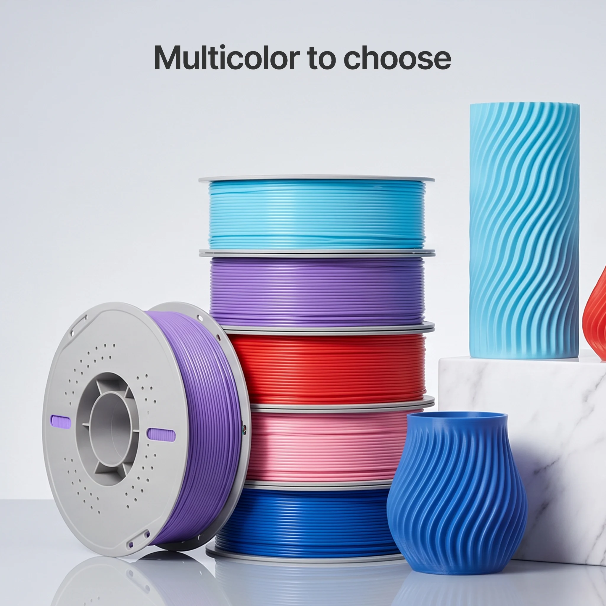 Flowfil 1/5/10kg PLA Plus Basic 3D Filament  1KG 1.75mm Neatly Wound High Toughness Multicolor Plastic PLA+ Filaments for Most FDM 3D Printer