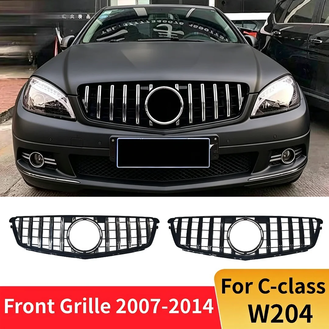 Front Inlet Grille Bumper Grill For Mercedes Benz C class W204 C204 S204 Coupe C43 2007-14 C250 C300 GT Diamond Style Mask Grid