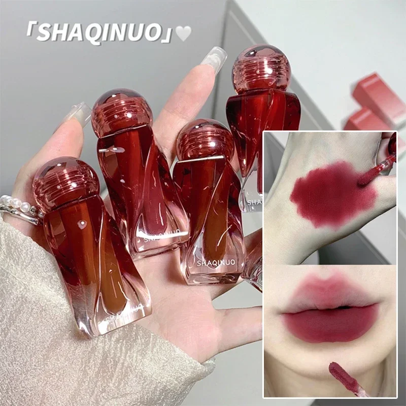 Matte Velvet Lip Glaze Lip Mud กันน้ําติดทนนานไม่ง่ายที่จะจางหาย Lip GLOSS Silky Smooth ลิปสติก LIPS Make Up เครื่องสําอาง