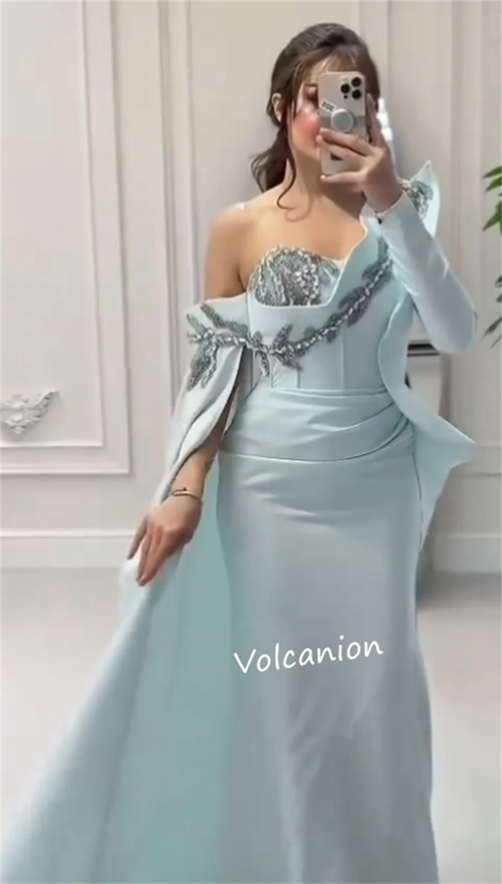 تخصيص Charmeuse زين الديكور خارج على الكتف ألف خط فساتين طويلة مخصصة مناسبة كلاسيكية الرجعية جودة عالية