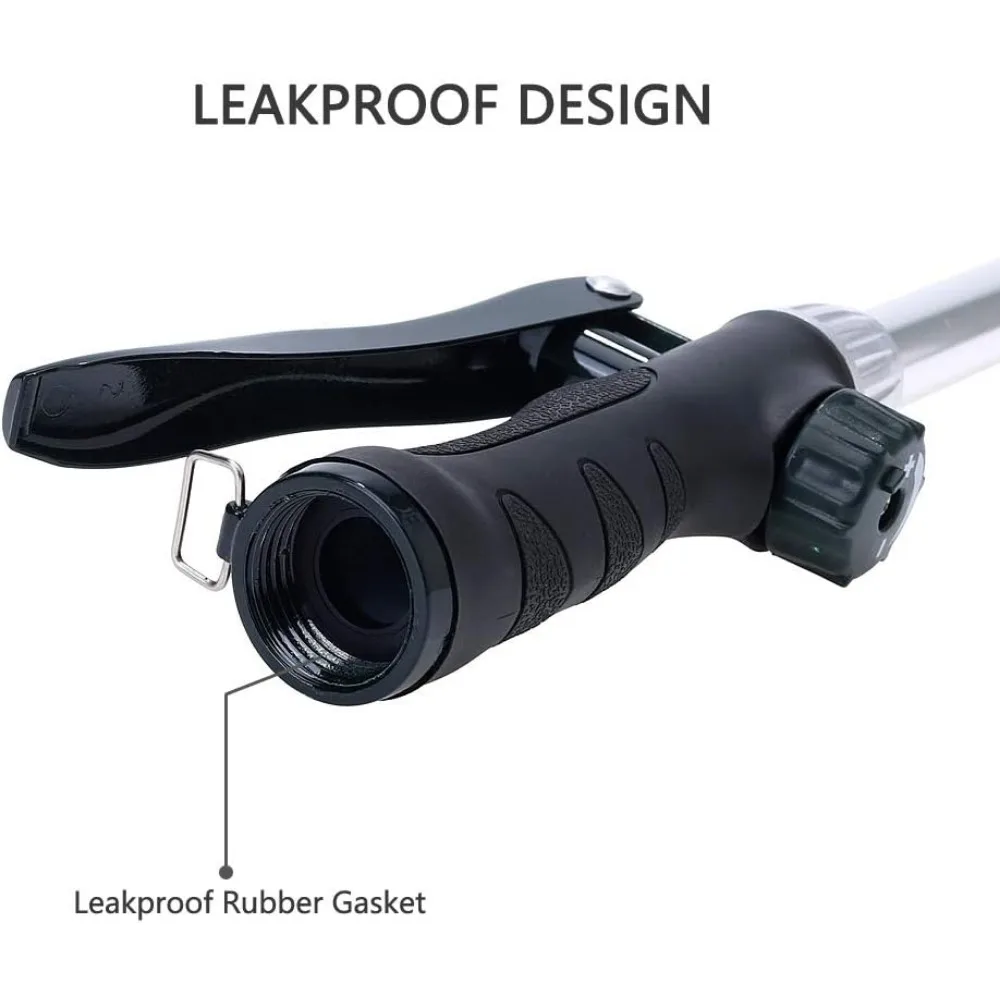 عصا سقي GREEN MOUNT مقاس 16 بوصة، عصا حديقة شديدة التحمل مع 8 أنماط رش | مريح وخفيف الوزن لسهولة الري | معرف #6