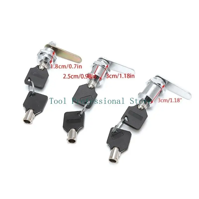 57QF درج أنبوبي قفل كامة لباب صندوق البريد خزانة خزانة لث/2 مفاتيح 16-30 مللي متر #6