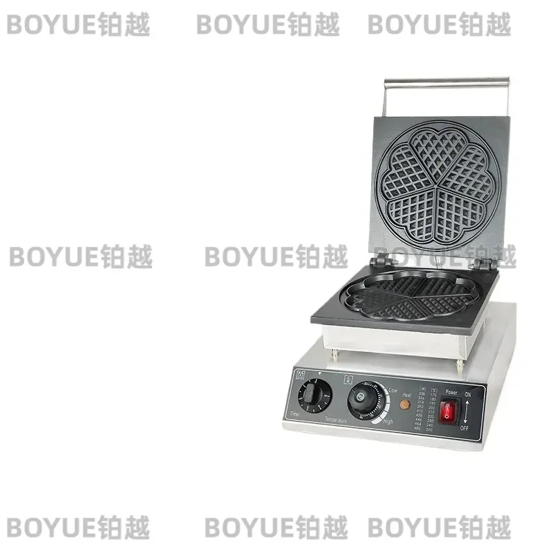 Commercial Waffle Maker Heart Shaped Muffin Iron Large Petal Breakfast Machine Nonstick Electric Grill for Home Kitchen Use