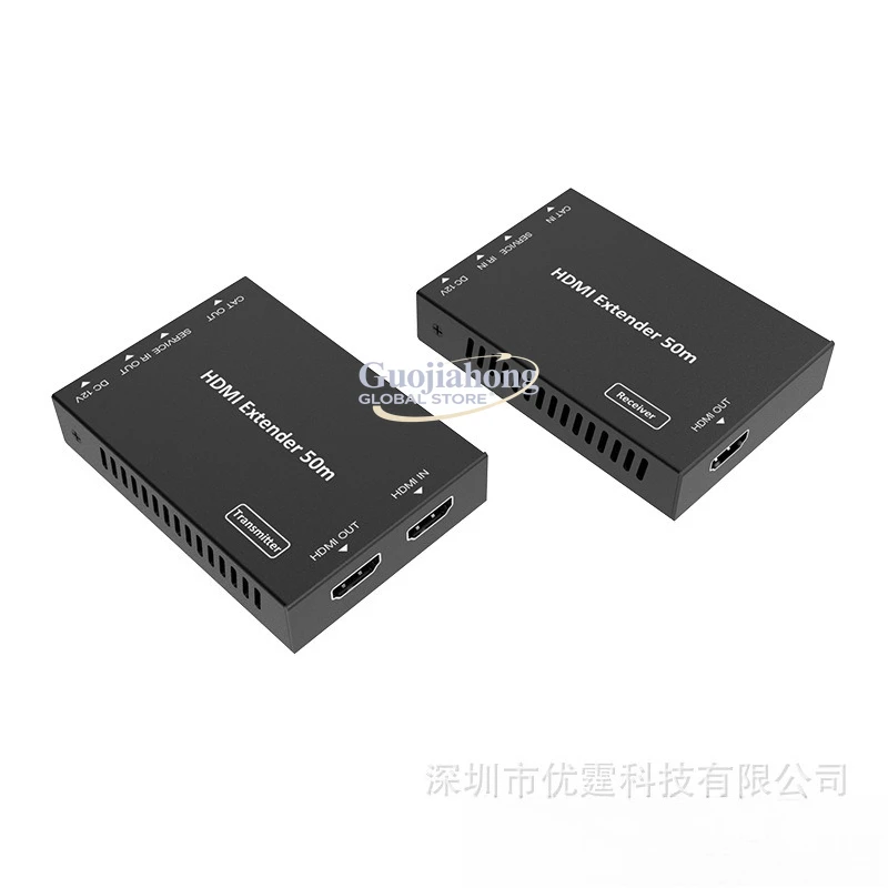 

HDM & i2.0 Extender Network Cable Transmission 50m 4K60HZPOC Power Supply 18Gbps Extender