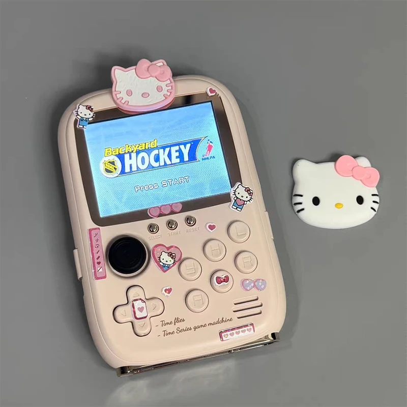 

Оригинальное портативное зарядное устройство Hello Kitty, портативная мини-консоль в стиле ретро, Мягкая Компактная портативная консоль с цветным экраном, игрушка для девочек-сюрпризов, милый подарок