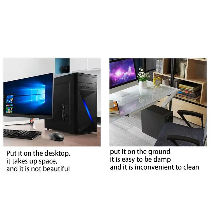 책상 아래 CPU 홀더 책상 아래 PC 케이스 홀더 책상 아래 CPU 책상 아래 마운트 브래킷 컴퓨터 타워 벽 및 카운터 걸이 아래