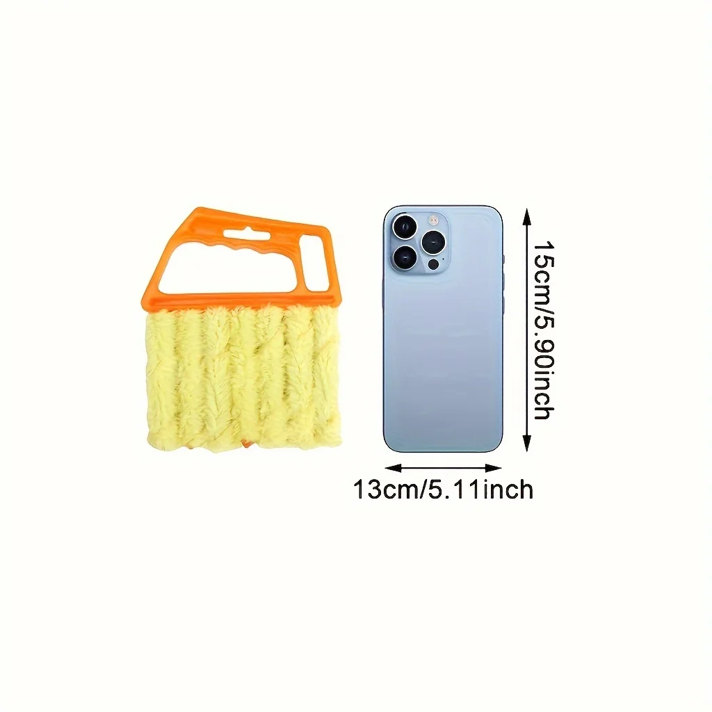 1/2PCS Blinds Cleaning Brush, Handheld Dust Remover with 7 Microfiber Sleeves for AC Car Vents Fan