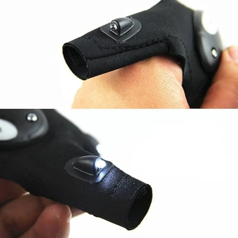 right/left hand Night Light Waterproof Fishing Gloves with LED Flashlight Rescue Tools Outdoor Gear Cycling Practical Durable