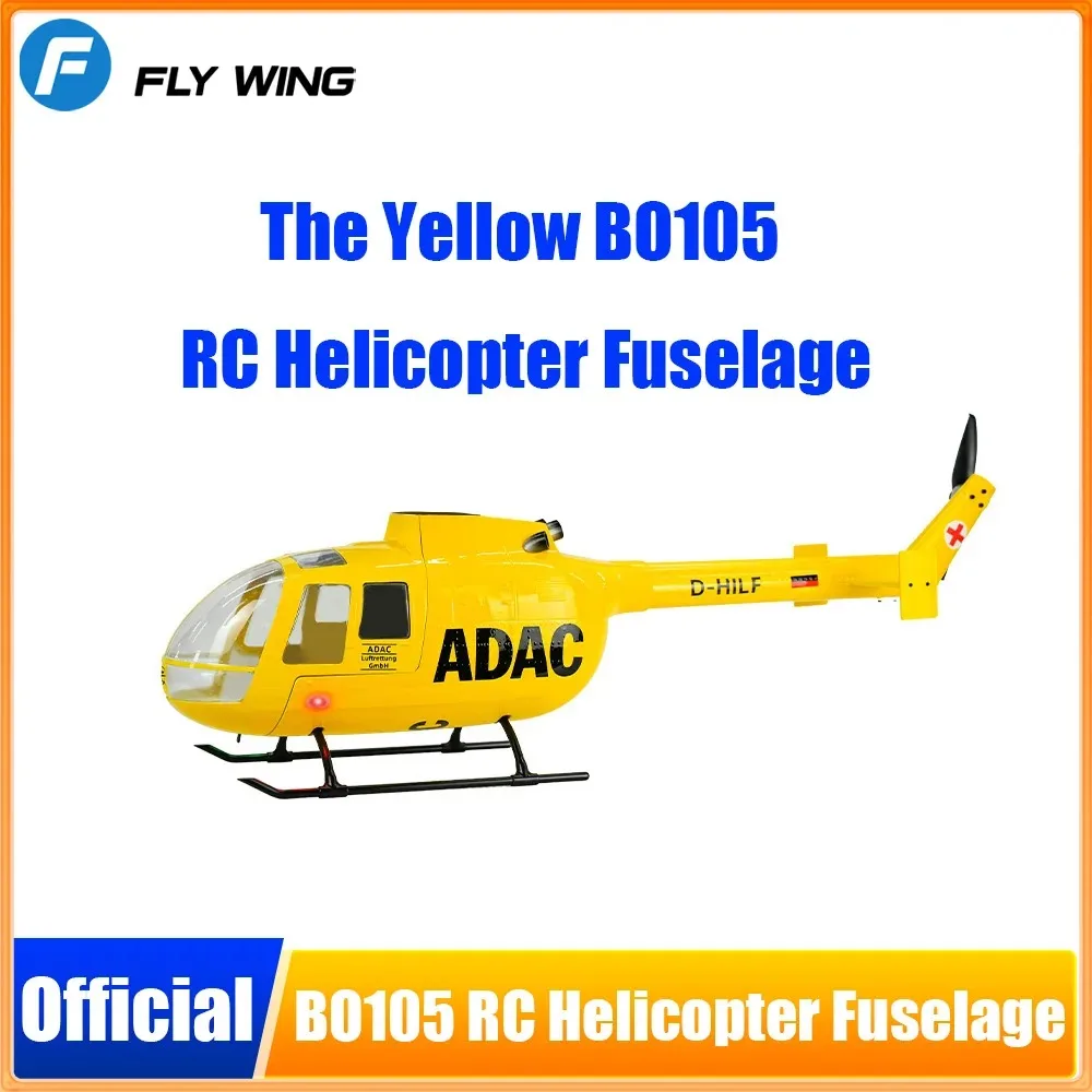 

FLYWING BO105 Scale Helicopter Fuselage with LED light tail motor landing skid replaceable original