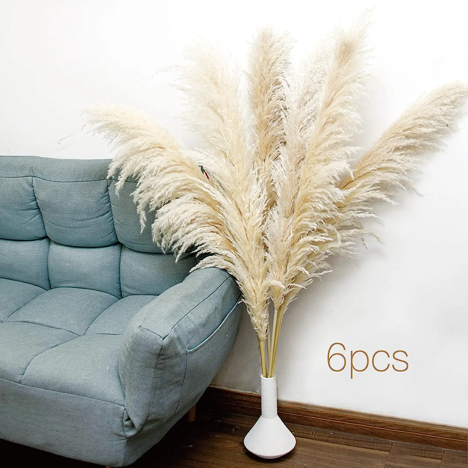 

Dried Pampas Grass Fluffy Large Boho Wedding Arrangement Decor Long Plumes Preserved Pink Beige Reed Pampasgras Bleached White