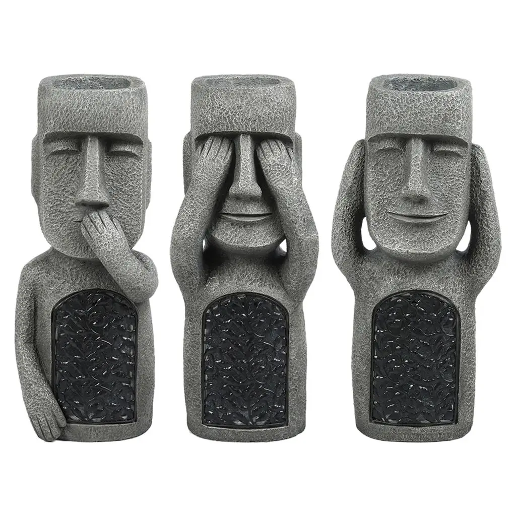 

Durable Polyresin Art Easter Island Statue Funny Moai Monolith Sculpture