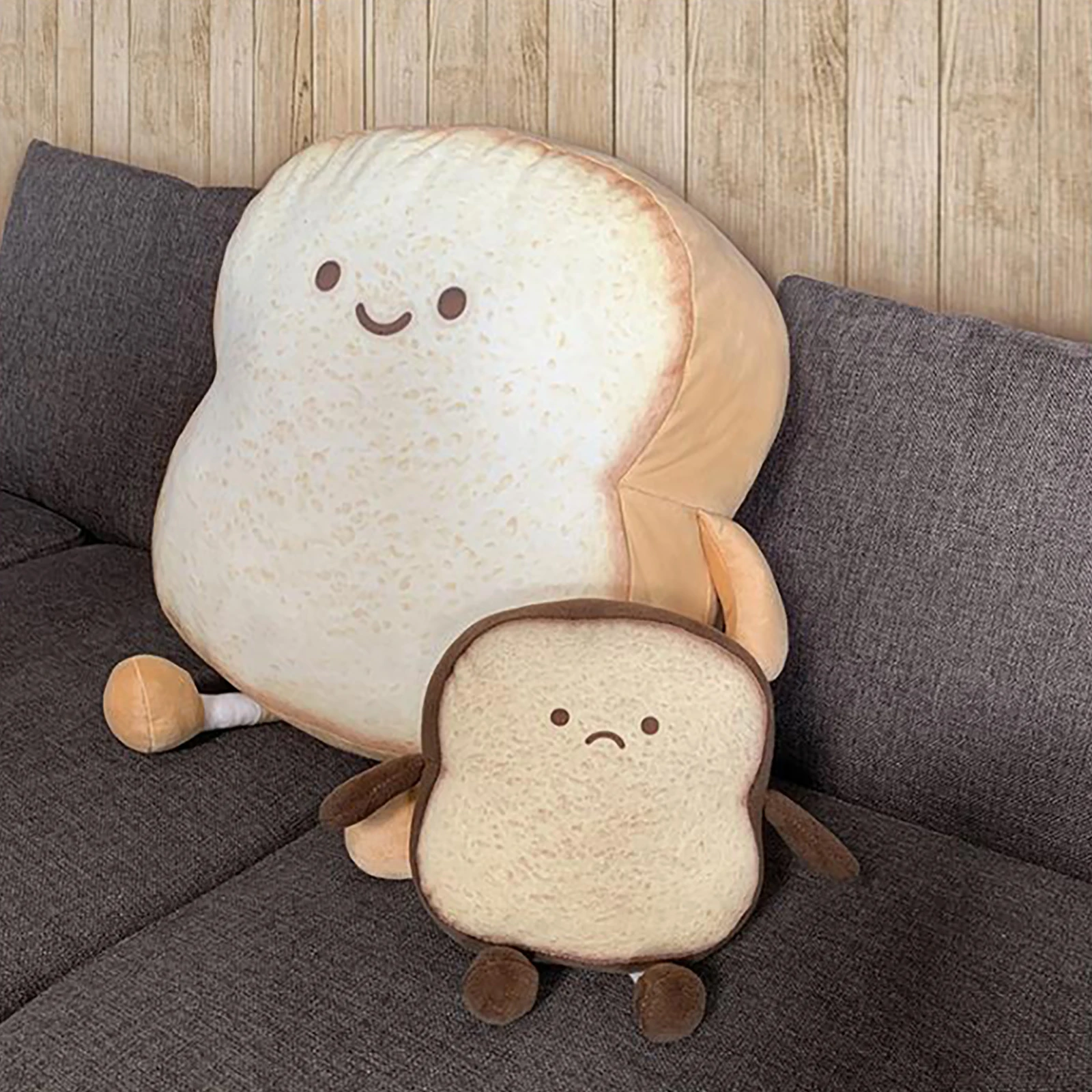 Toast Bread Pillow Food Plush Toy Stuffed PlushToast Sofa Pillow Cartoon Doll Toy or Kids Adult Gift Home Bedroom Decor Birthday