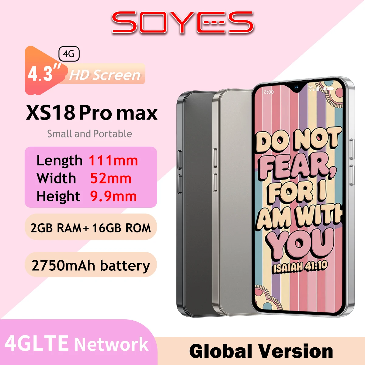 SOYES XS18 Pro Max Mini Smartphone 4G LTE 4.3
