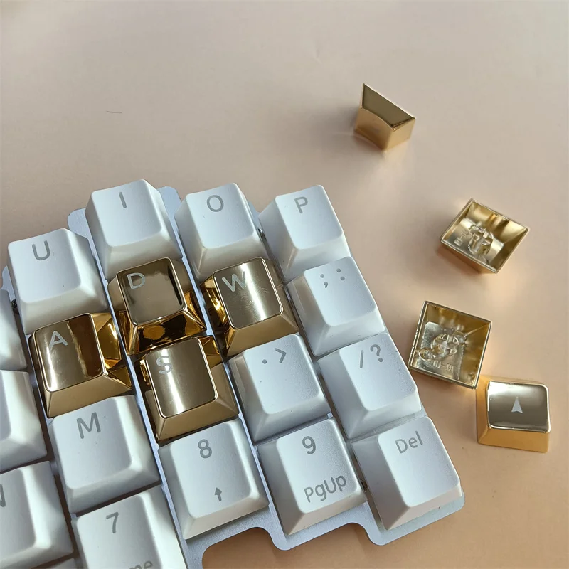 Metal Keycaps WASD Game Keys Cherry Silhouette Keycap Single KBMaster Keycap Personality Customized Directions Backlit Keycap