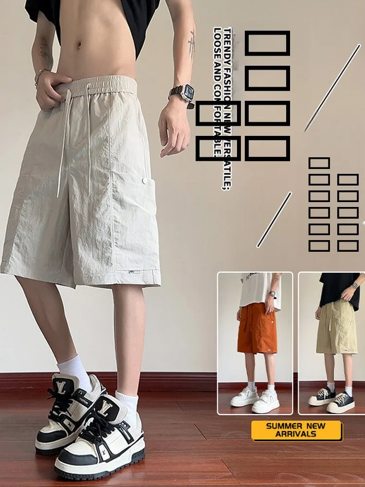 

Cool Feeling Casual orts Men's Summer Thin Wear Resistant Anti Wrinkle Qui Dry Loose American Trendy Brand Five Parts Pants