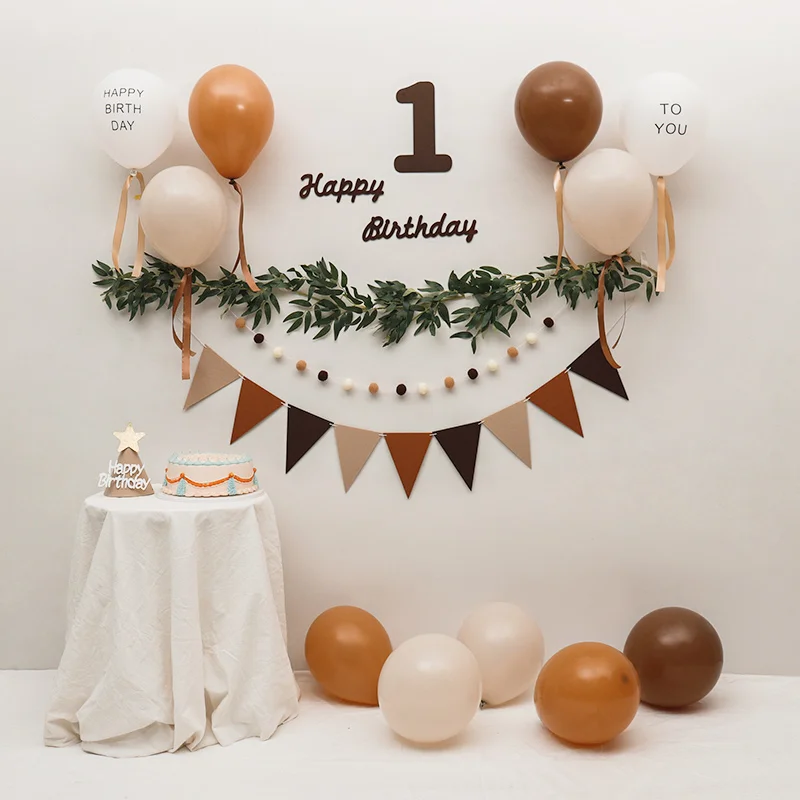 INS Birthday Party Decoration Children Party Bunting Balloon Holder Set Baby Shower 30 100 Days