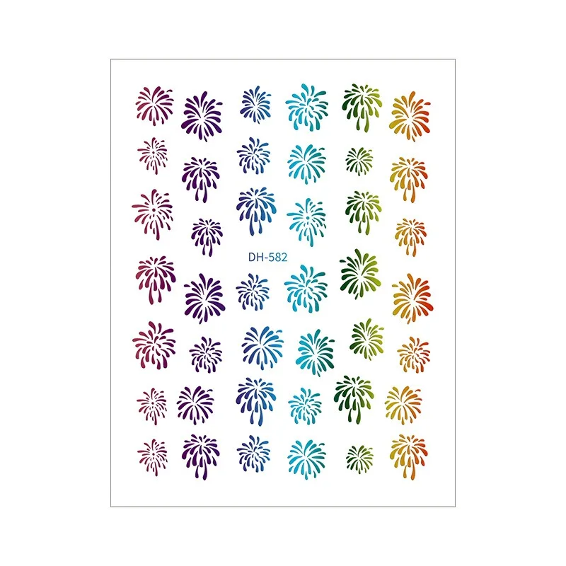 New 3D Internet Celebrity Hot-Selling Nail Stickers Self-Adhesive Nail Decoration Wholesale DH-582