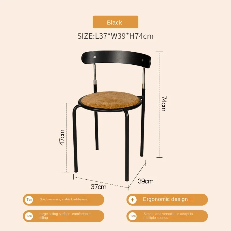 Joylive Home Gebruik Moderne Minimalistische Massief Houten Eetkamerstoelen In De Woonkamer Met Rugleuningen Make-Up Stoelen Dropshipping